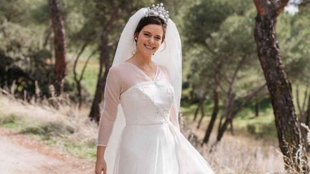 Andrea Gómez-Acebo Finat, en el día de su boda (Foto: Retratos de un instante)