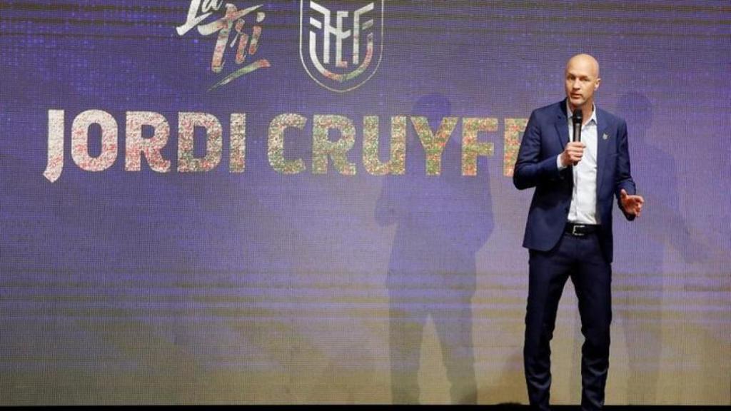 Jordi Cruyff durante un acto