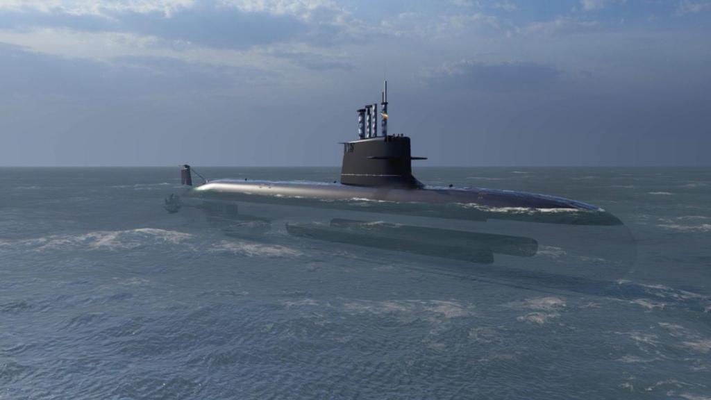 Prototipo del submarino S-80 diseñando por Navantia.