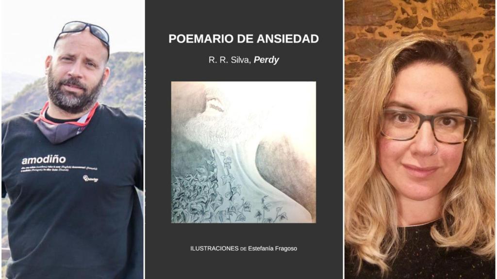 Perdy (poeta) y Estefanía (ilustradora) y la portada del libro