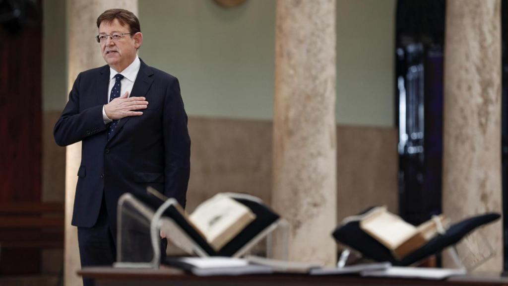 Ximo Puig, durante su discurso. EE