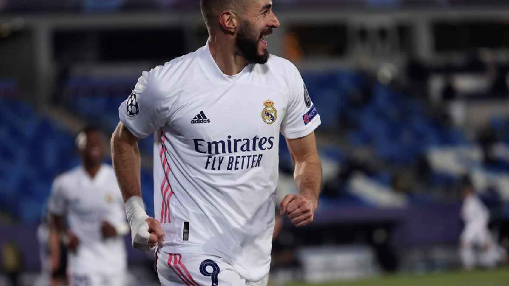 Karim Benzema, en un partido del Real Madrid en la temporada 2020/2021
