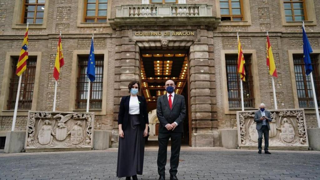 Isabel Díaz Ayuso y Javier Lambán.