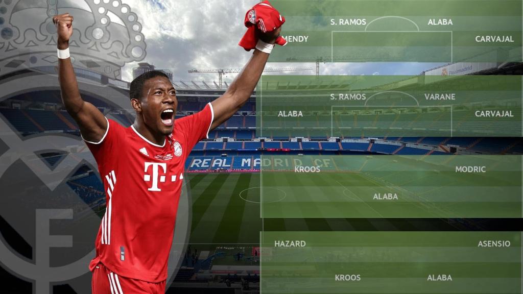 Así jugaría David Alaba en el Real Madrid