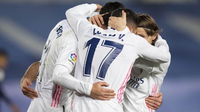 El Real Madrid celebra un gol