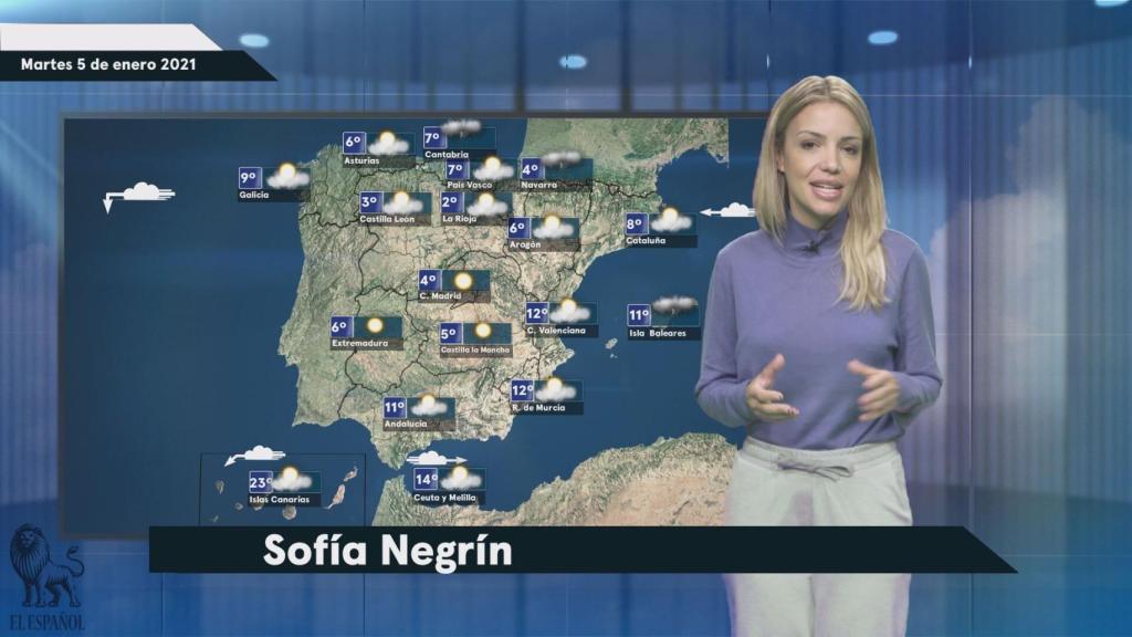 Previsión del tiempo en España para el 5 de enero.