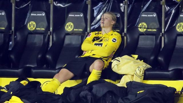 Erling Haaland, durante un partido del Borussia Dortmund