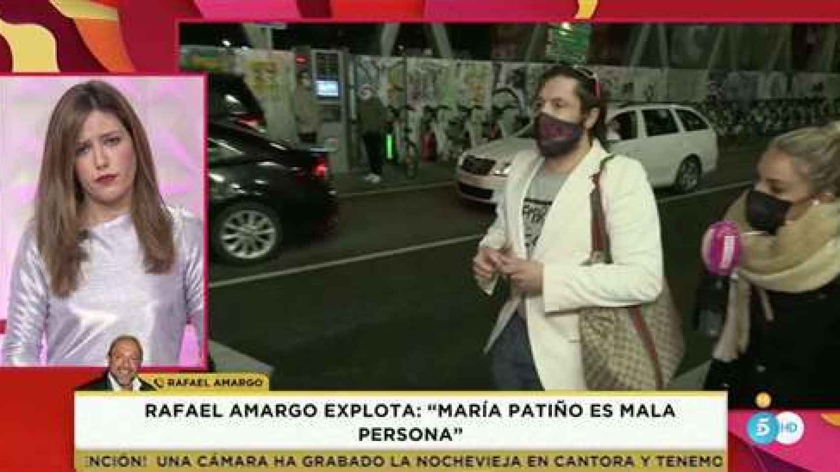 Nuria Marín durante la llamada de Rafael Amargo.