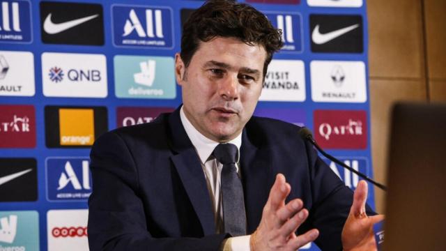 Mauricio Pochettino, en la rueda de prensa de presentación con el PSG. Foto: Twitter (@PSG_espanol)