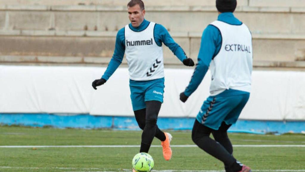 Ortuño en un entrenamiento. Foto: Albacete Balompié