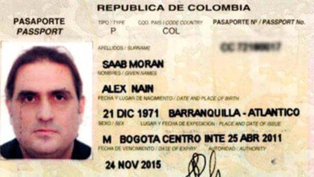 El pasaporte de Alex Saab.