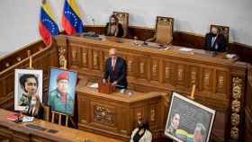 El presidente de la Asamblea Nacional de Venezuela, Jorge Rodríguez, este martes en Caracas