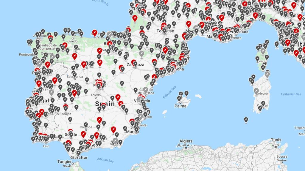 Cargadores de Tesla en España