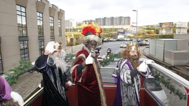 Los Reyes Magos durante su visita a A Coruña en 2020.