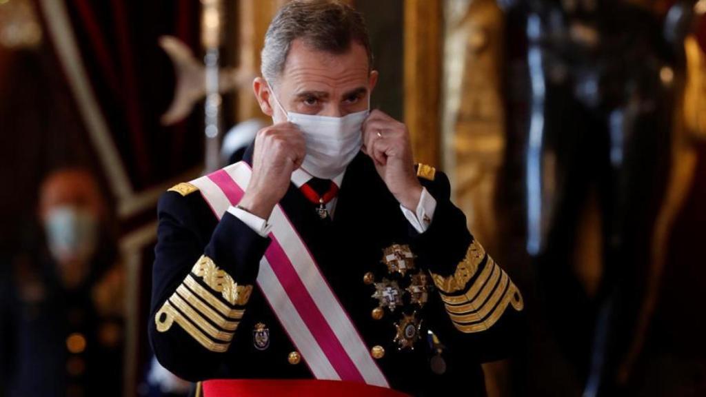 El rey Felipe VI en la ceremonia de la Pascua Militar.