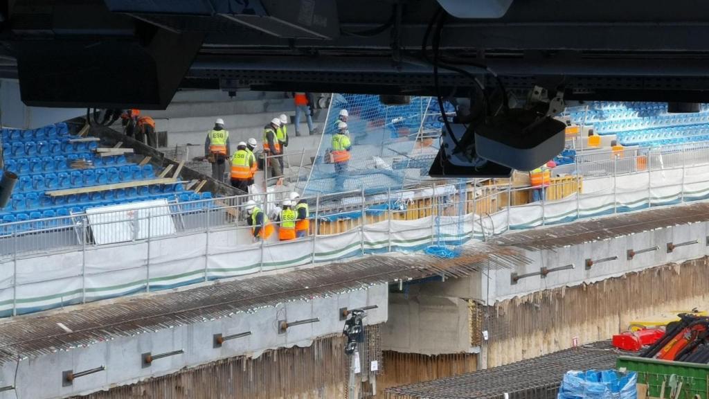 Las obras en el interior del Santiago Bernabéu a comienzos del mes de enero. Foto: www.nuevoestadiobernabeu.com