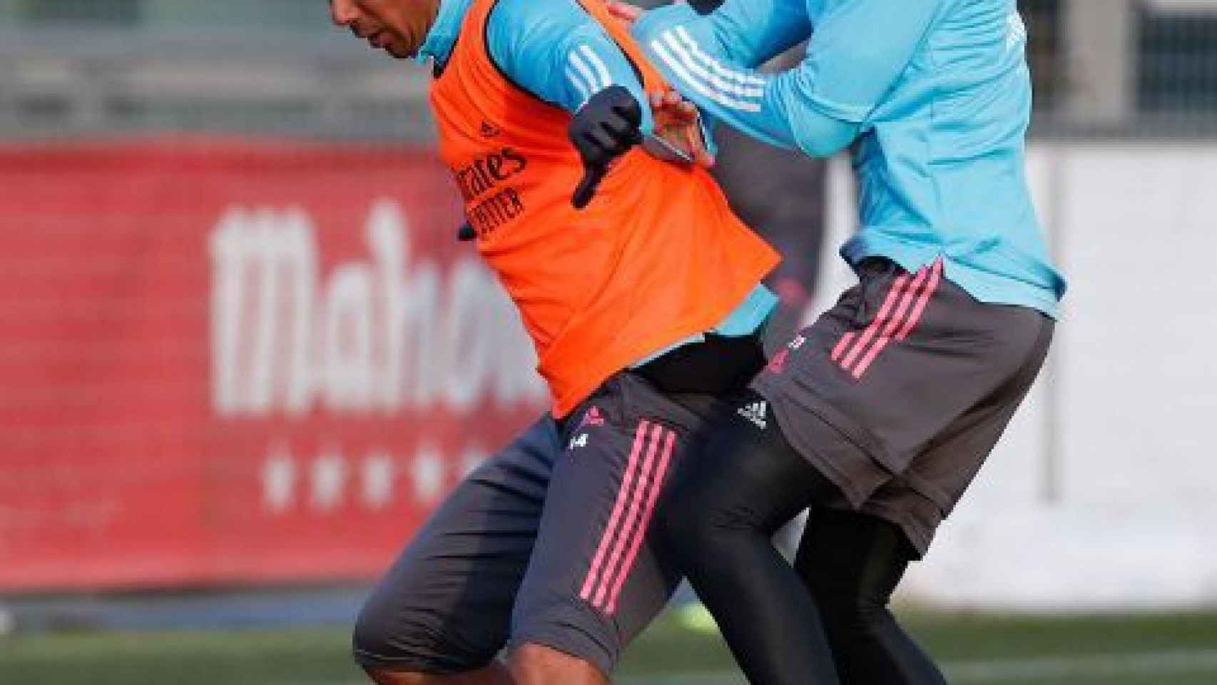 Casemiro y Martin Odegaard, durante un entrenamiento del Real Madrid
