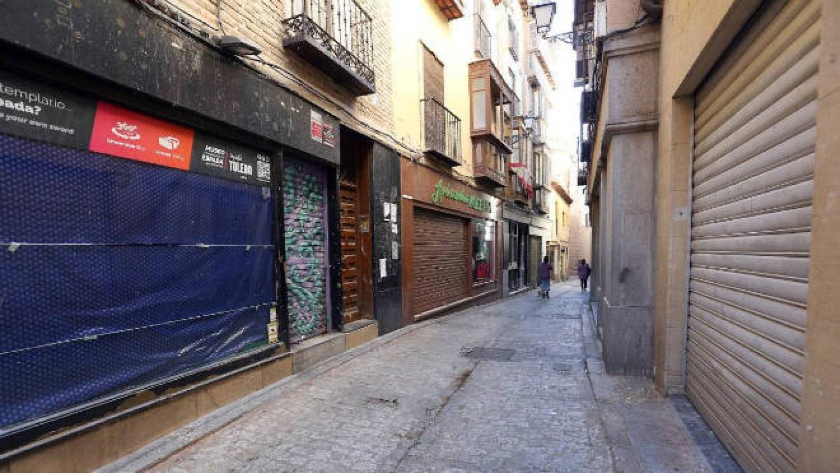 Locales cerrados en el Casco Histórico de Toledo. Foto: Óscar Huertas