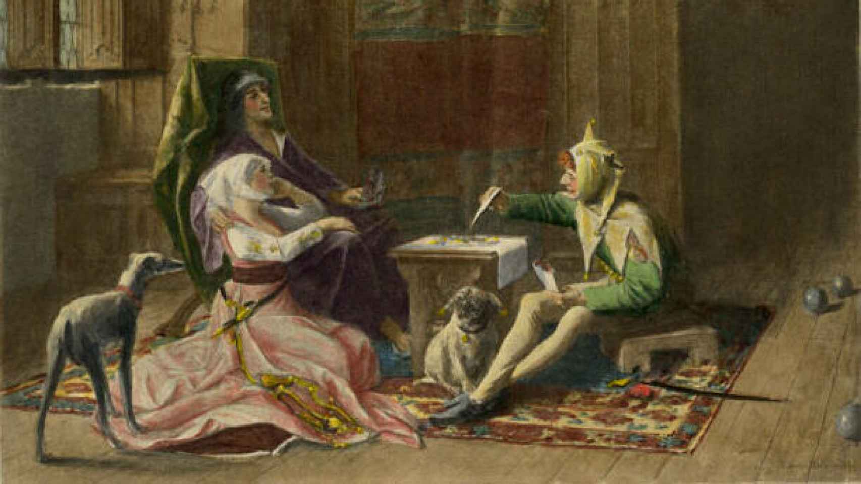 Retrato de Carlos VI y Odette.