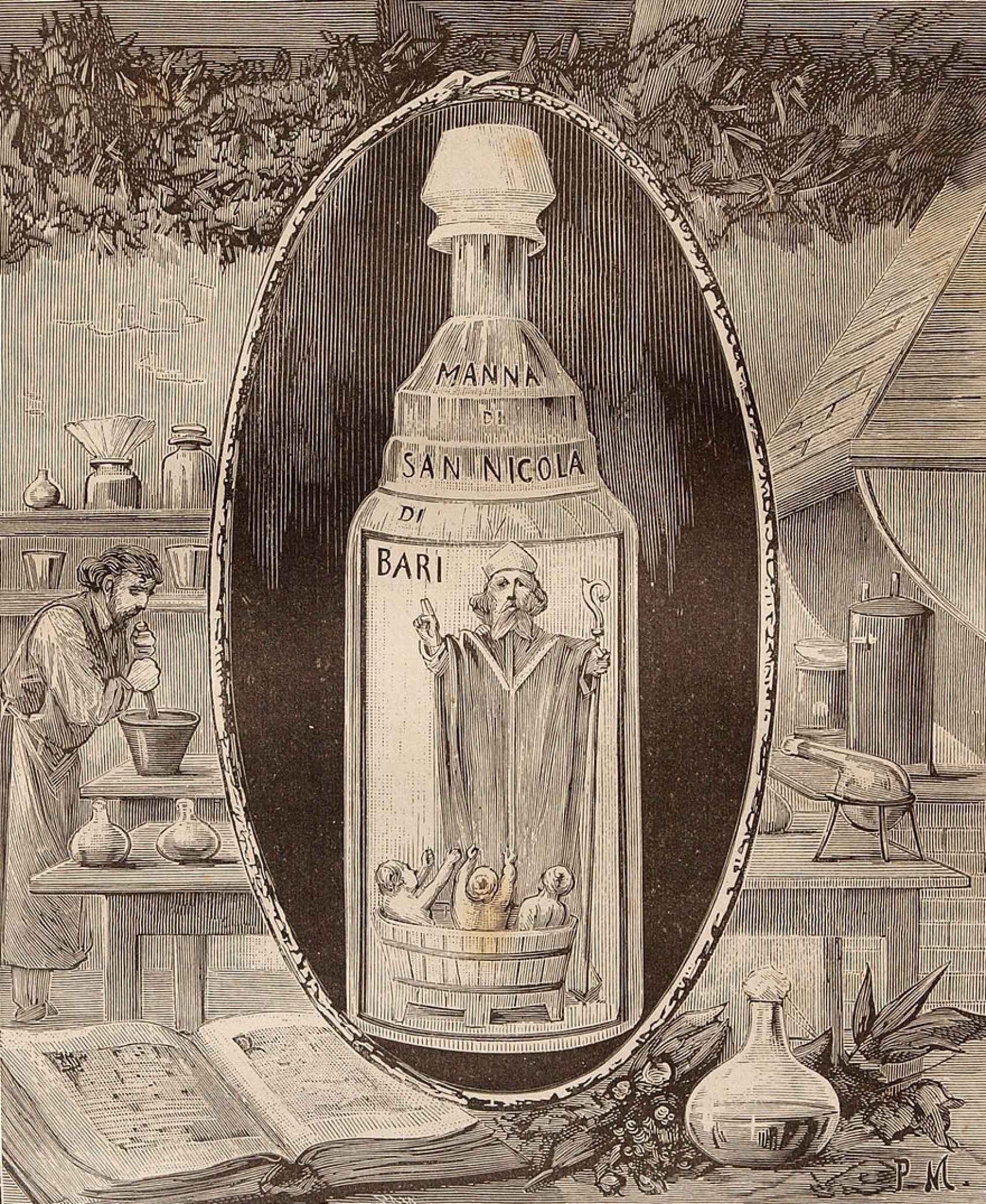 Agua tofana o manna di San Nicola, nombres con los que se designa la bebida inventada por Giulia Tofana.