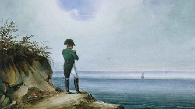 'Napoleón en Santa Elena', un lienzo de François-Joseph Sandmann.