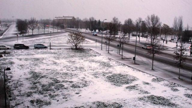 Imagen de la nevada de este jueves en Ciudad Real