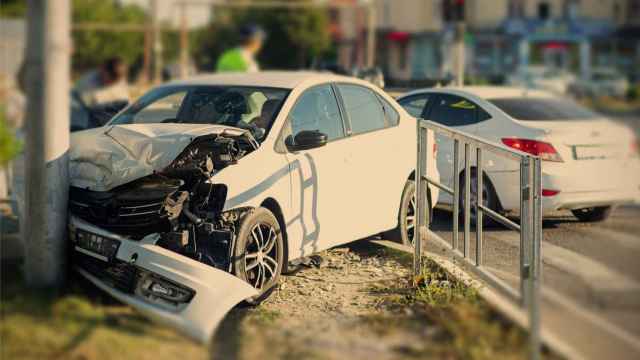 Una imagen de un accidente de coche en una foto de archivo.