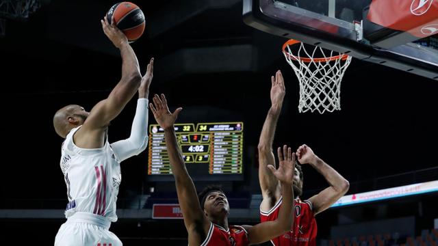 Alex Tyus, en su estreno como jugador del Real Madrid de Baloncesto