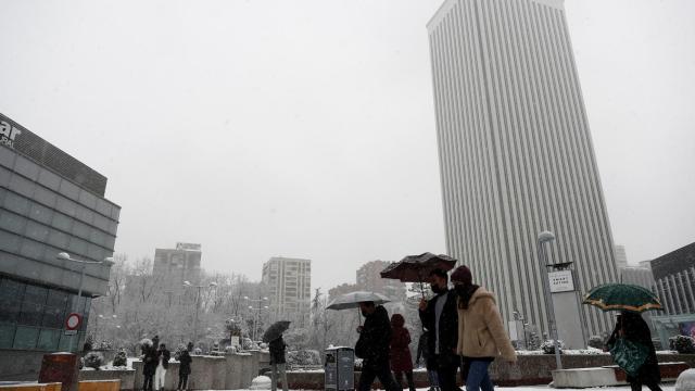 Nieve en Madrid.