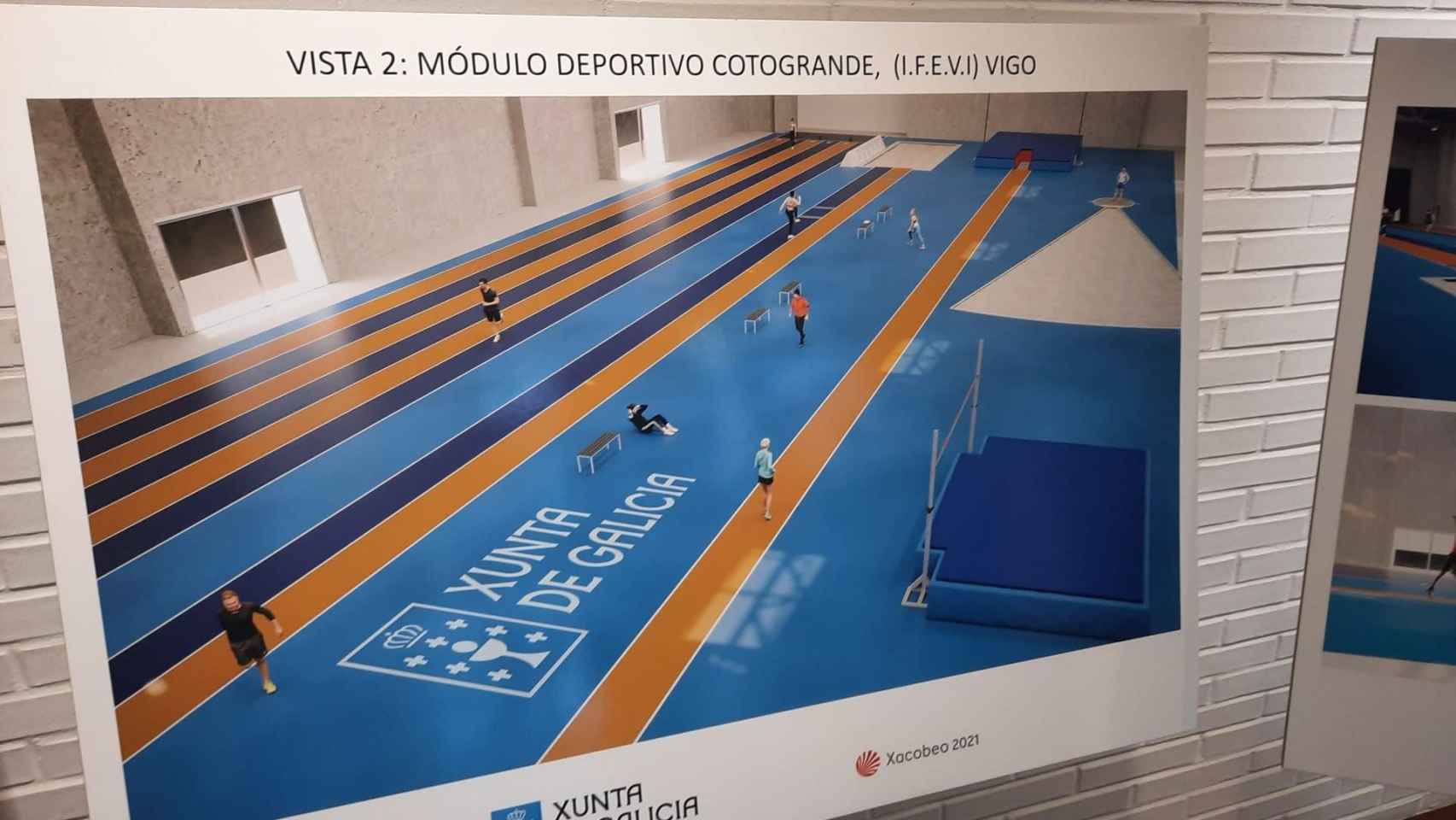 Vista principal del proyecto para el módulo cubierto del IFEVI anunciado por la Xunta