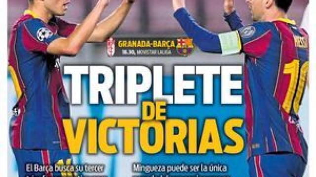 La portada del diario SPORT (09/01/2021)