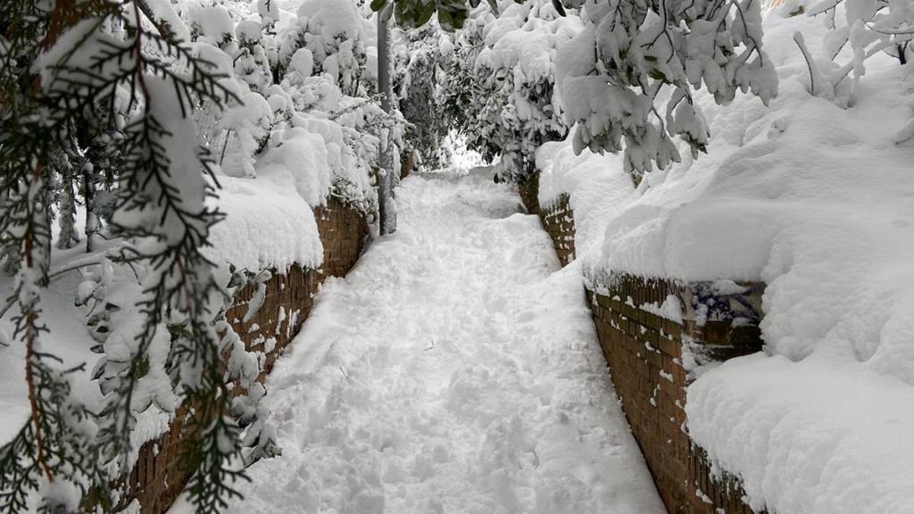 Grosor de la nieve en Madrid.