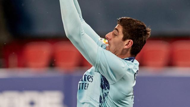 Thibaut Courtois, durante el partido frente a Osasuna