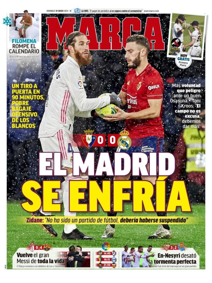 La portada del diario MARCA (10/01/2021)