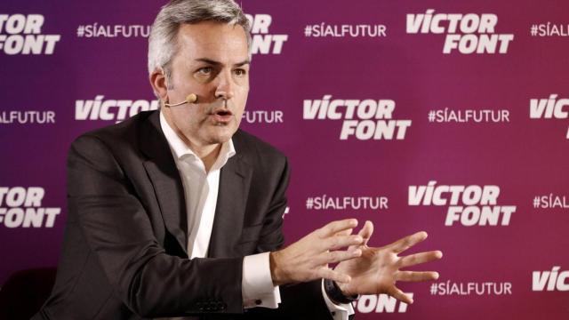 Victor Font, durante un acto de la campaña a la presidencia del Barça