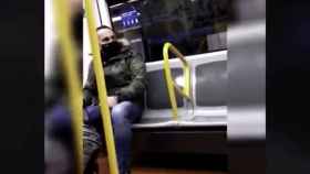 Imagen del hombre que profirió insultos racistas contra una mujer en el Metro de Madrid.