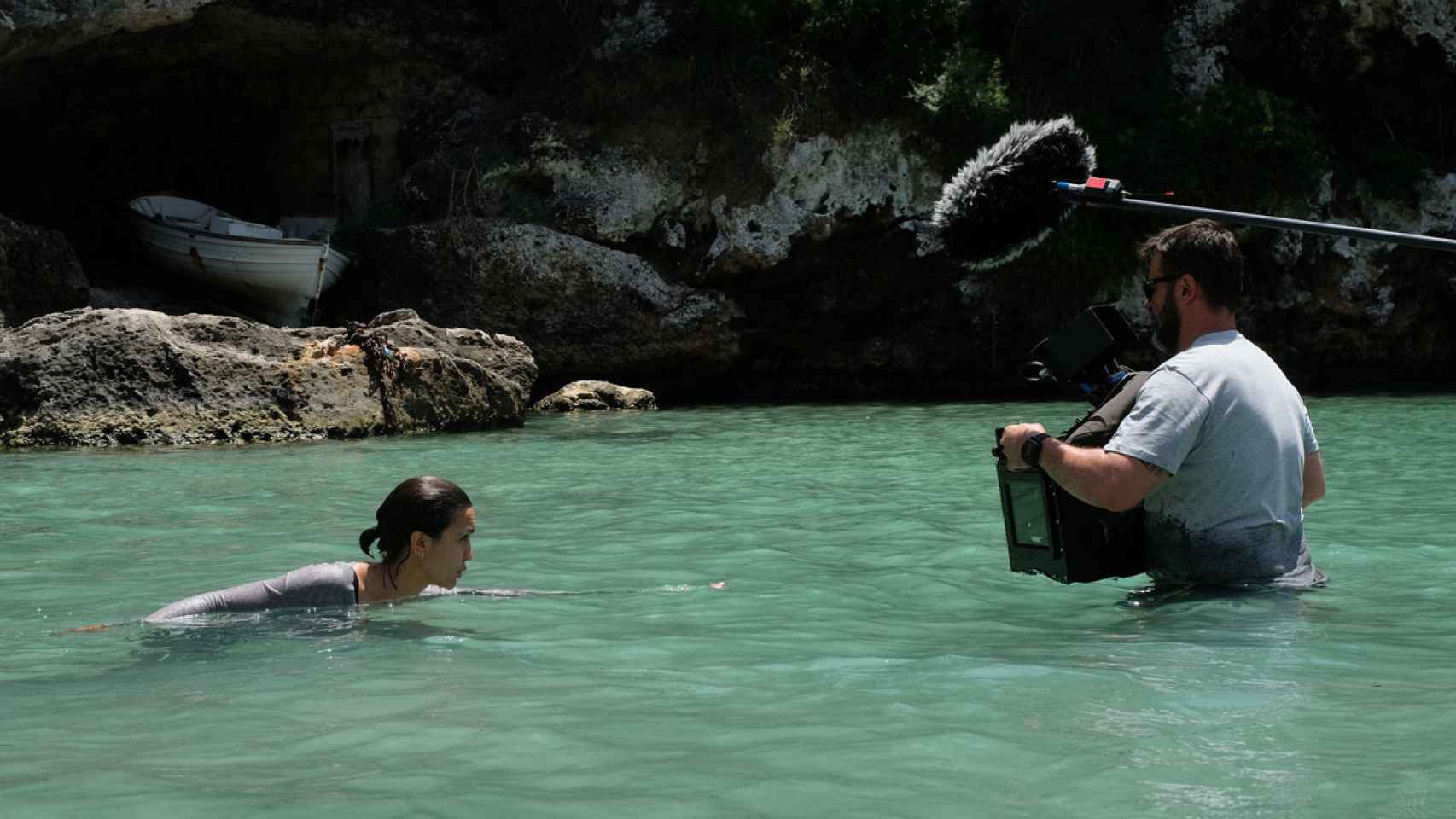 Megan Muntaner en una imagen del rodaje de 'La Caza. Tramuntana'.