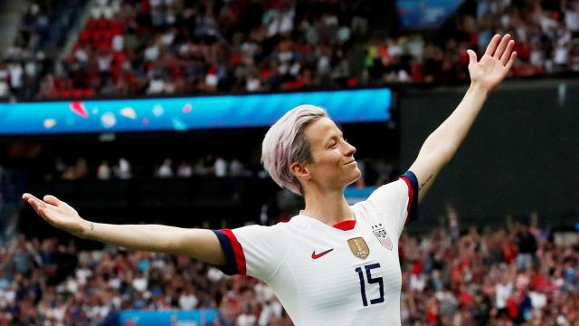 Megan Rapinoe, con la selección de Estados Unidos