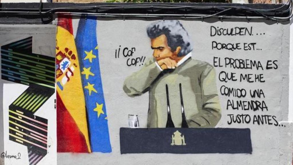 Grafiti dedicado a Fernando Simón.