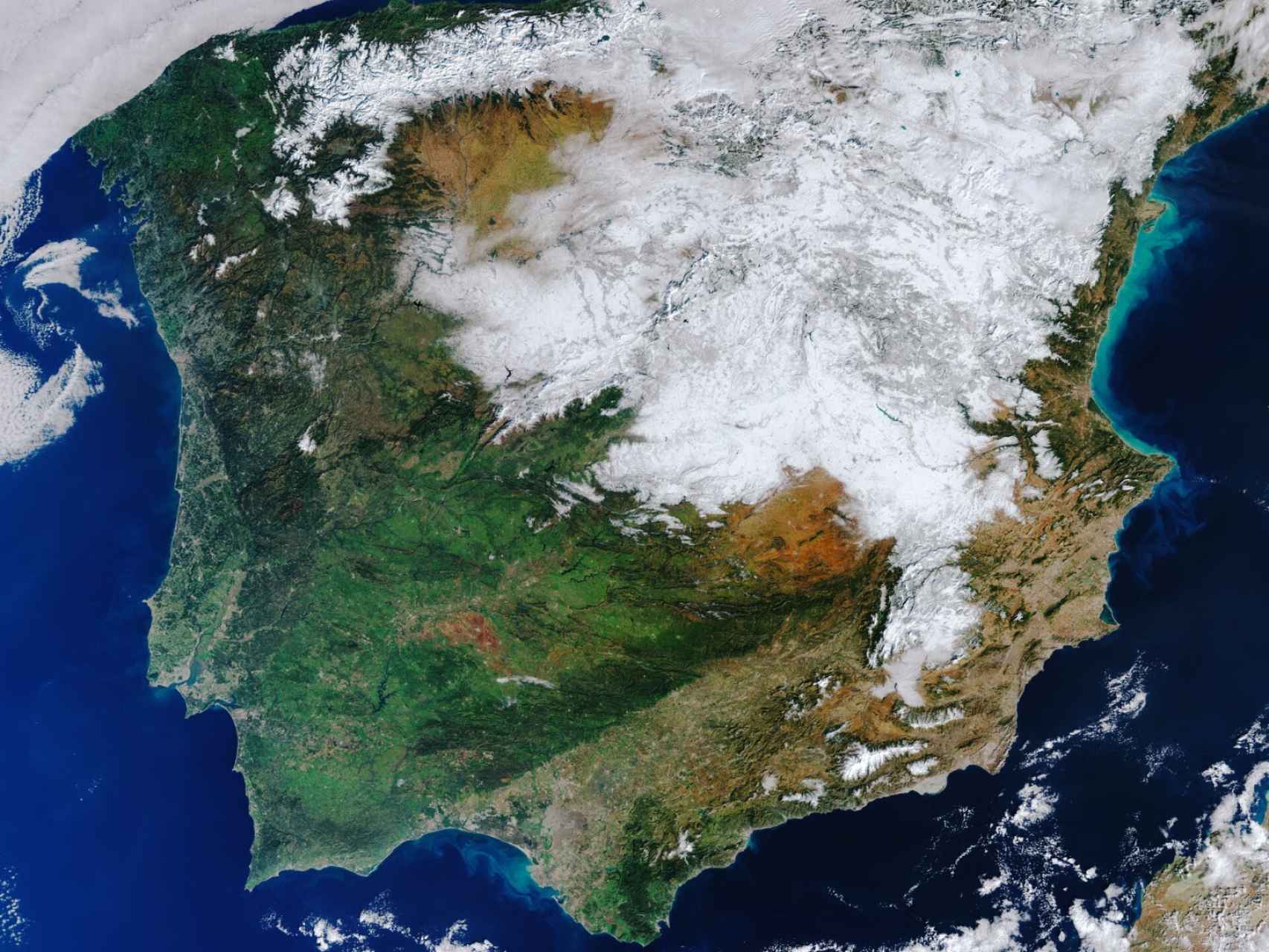 España en una imagen captada por una misión de la ESA.