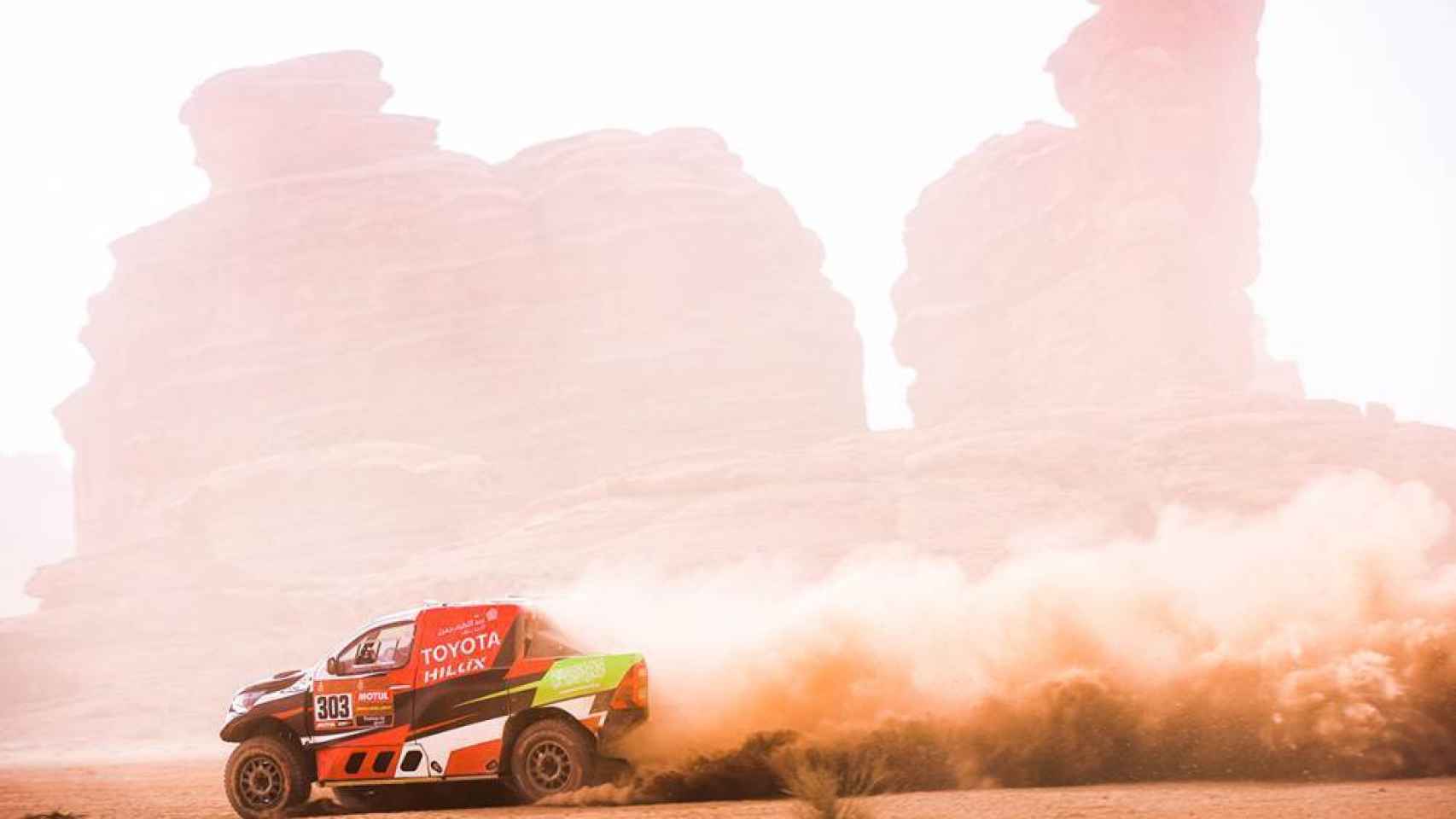 Yazeed Al Rahji, durante una etapa del Rally Dakar 2021