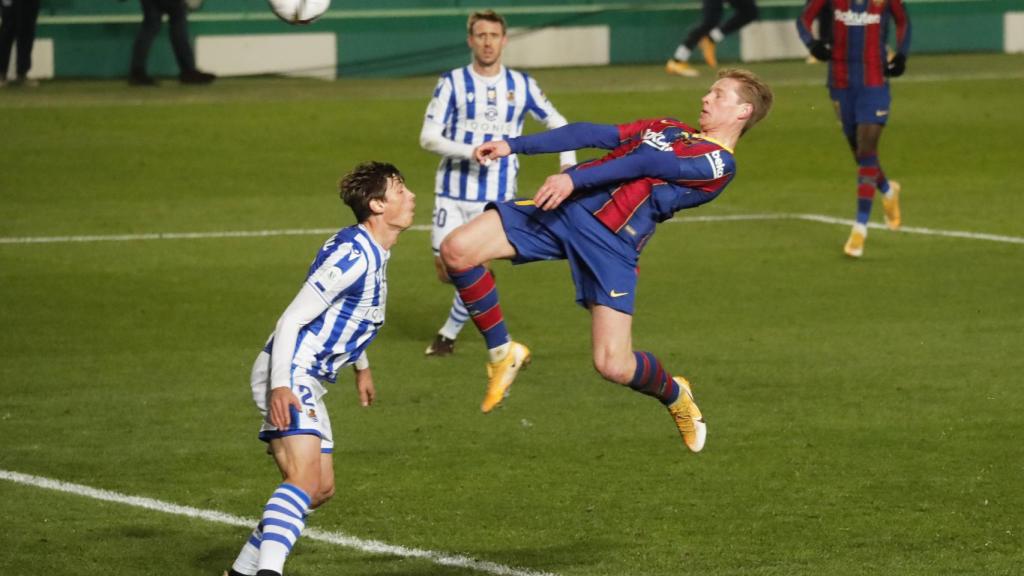 Gol de Frenkie de Jong para poner el 0-1 en el Real Sociedad - Barcelona de la Supercopa de España