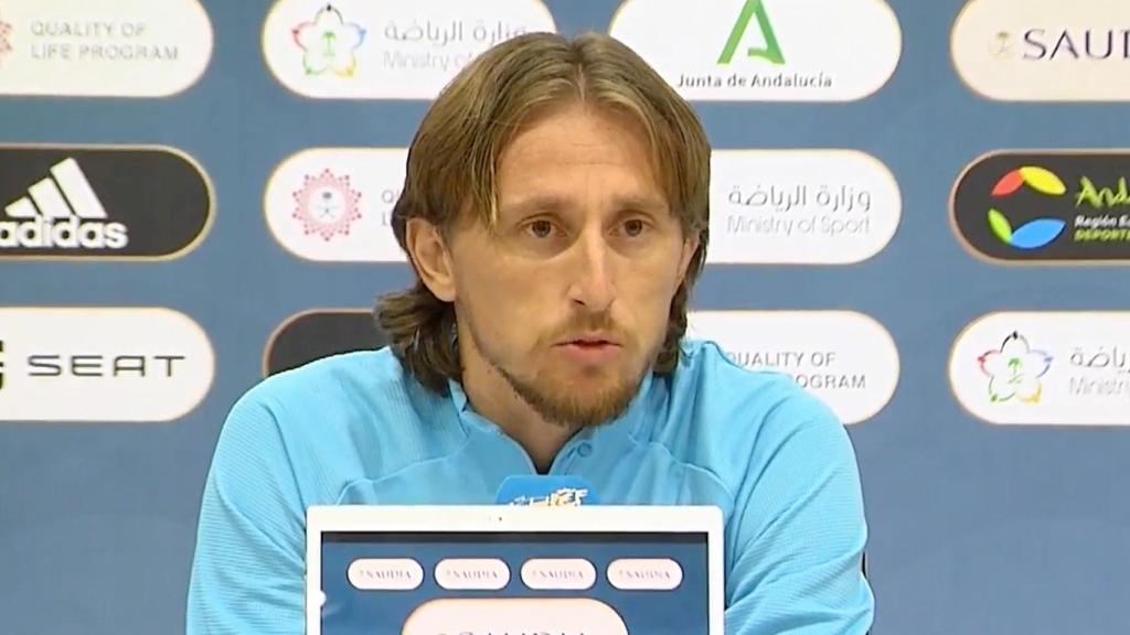 Luka Modric, en rueda de prensa previa a la semifinal de la Supercopa de España