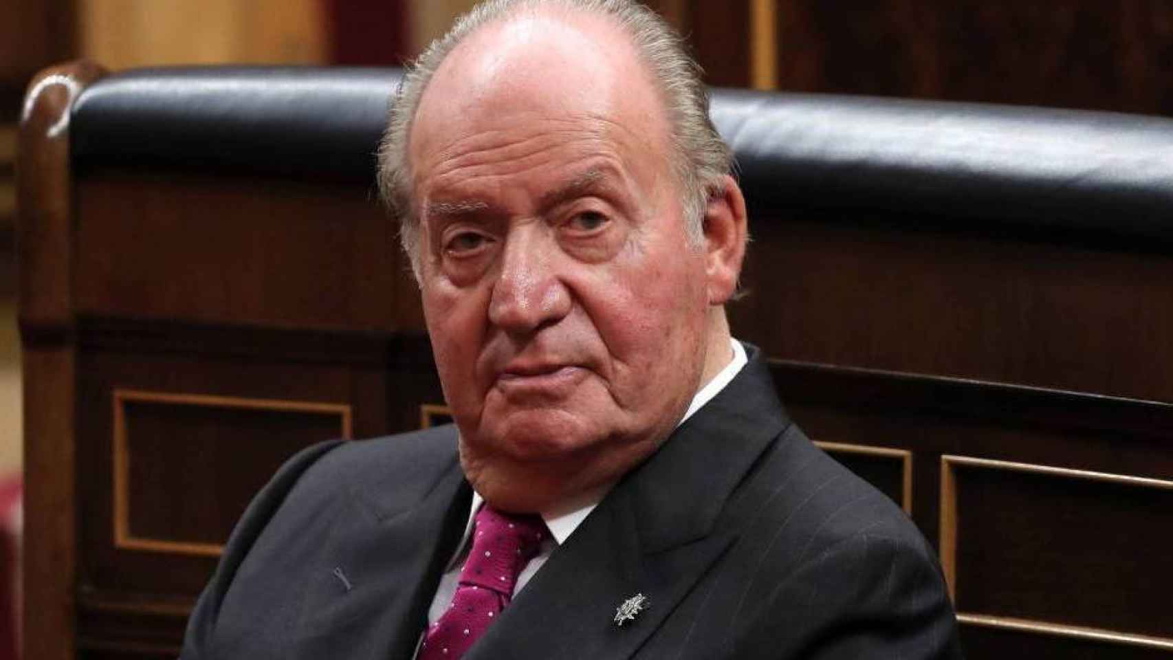 Juan Carlos I, en el Hemiciclo del Congreso en 2018.