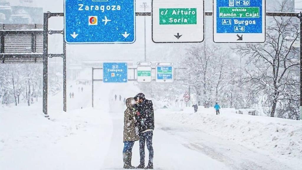 La imagen fue captada el pasado sábado, a la altura de Avenida de América.