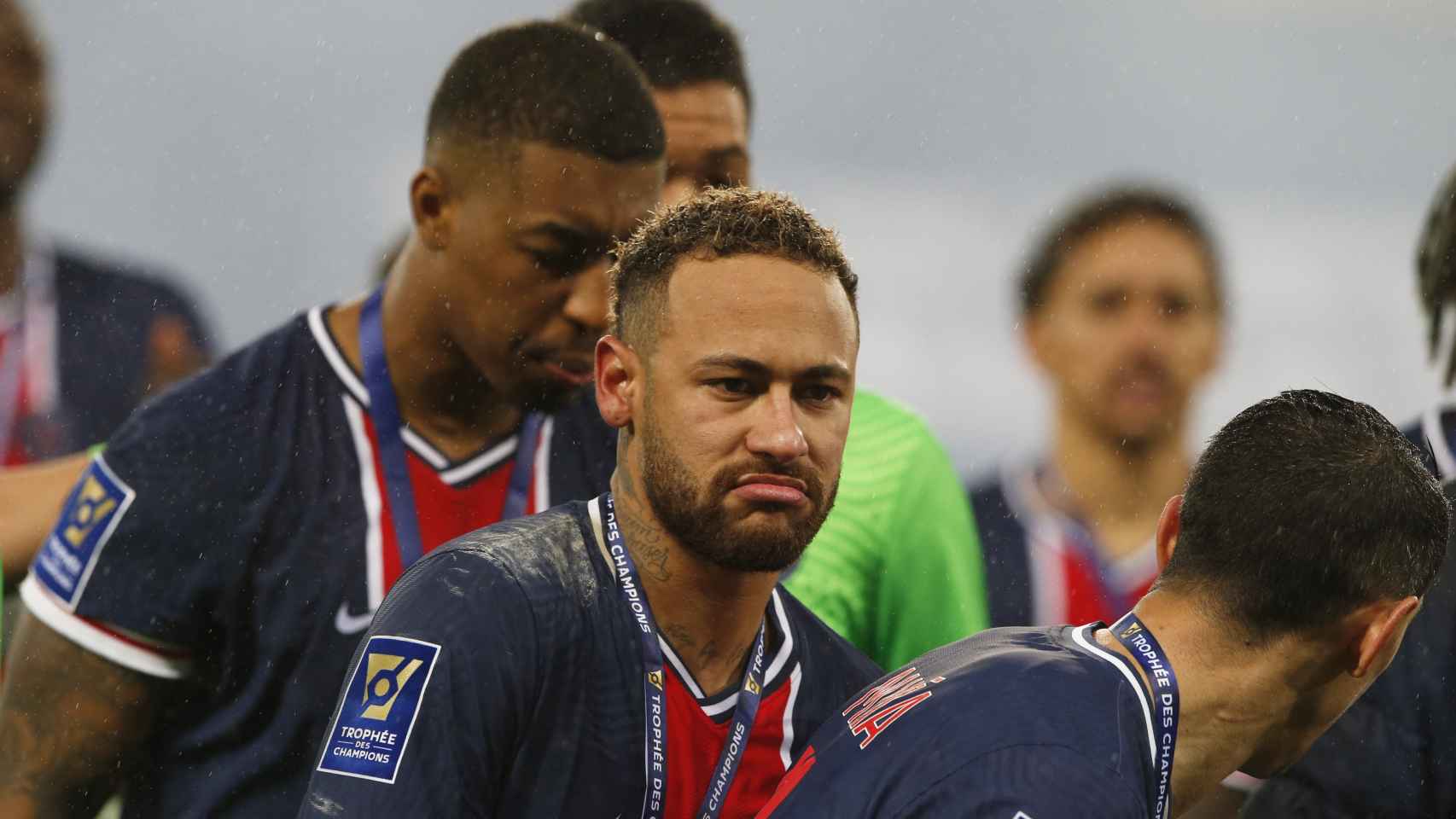 Neymar tras ganar la Supercopa de Francia