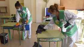 Limpieza de colegios en Ciudad Real. Foto: Diputación