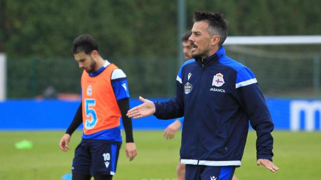 El entrenador del Deportivo, Rubén de la Barrera.