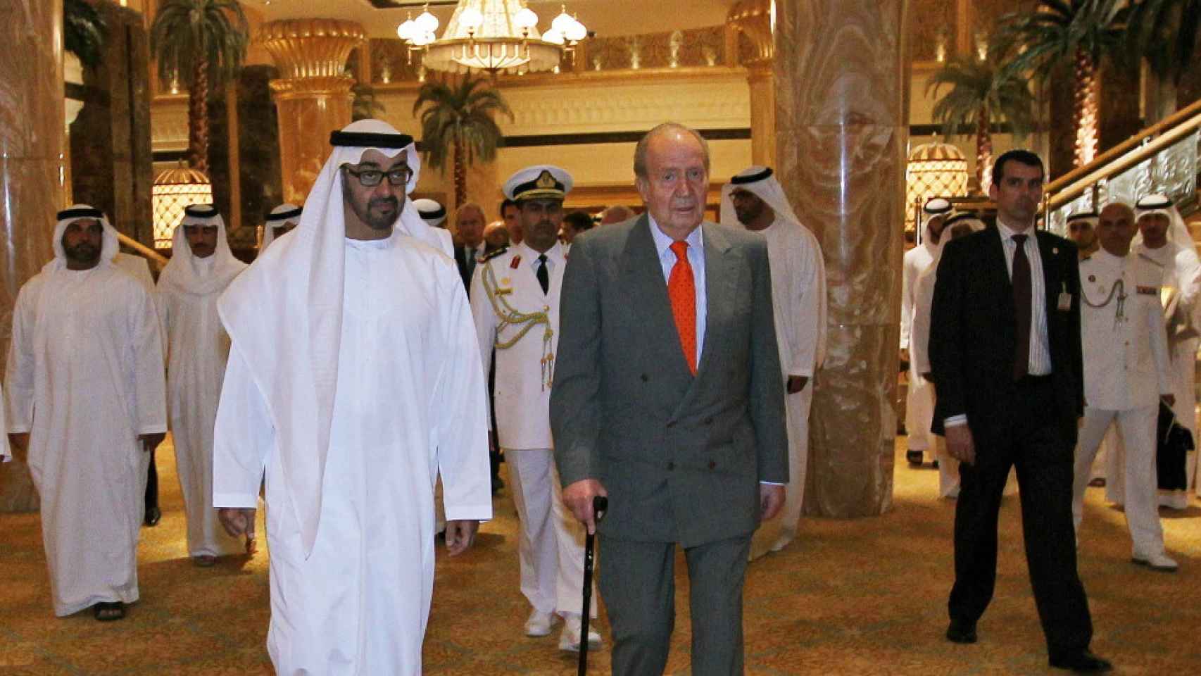 Juan Carlos, en una visita al Emirates Palace (2014)