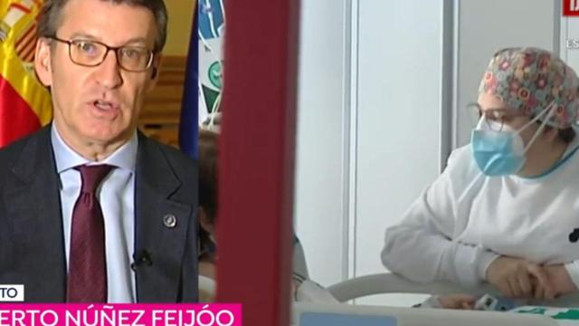 Alberto Núñez Feijóo durante su intervención en Espejo Público